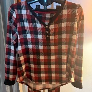 Cuddl Duds Red and Black Plaid PJ set